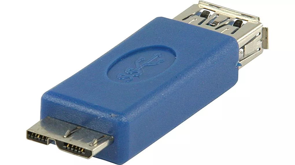 Micro USB - Adaptor USB 3.0 Micro USB B tata 3.0 - USB A mama 3.0 albastru VALUELINE – IoElectronice.ro