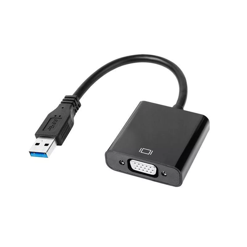 Adaptoare VGA - Adaptor USB 3.0 - VGA mama Cabletech, lungime 10 cm, conectori USB A și VGA, convertor pentru conexiuni video.