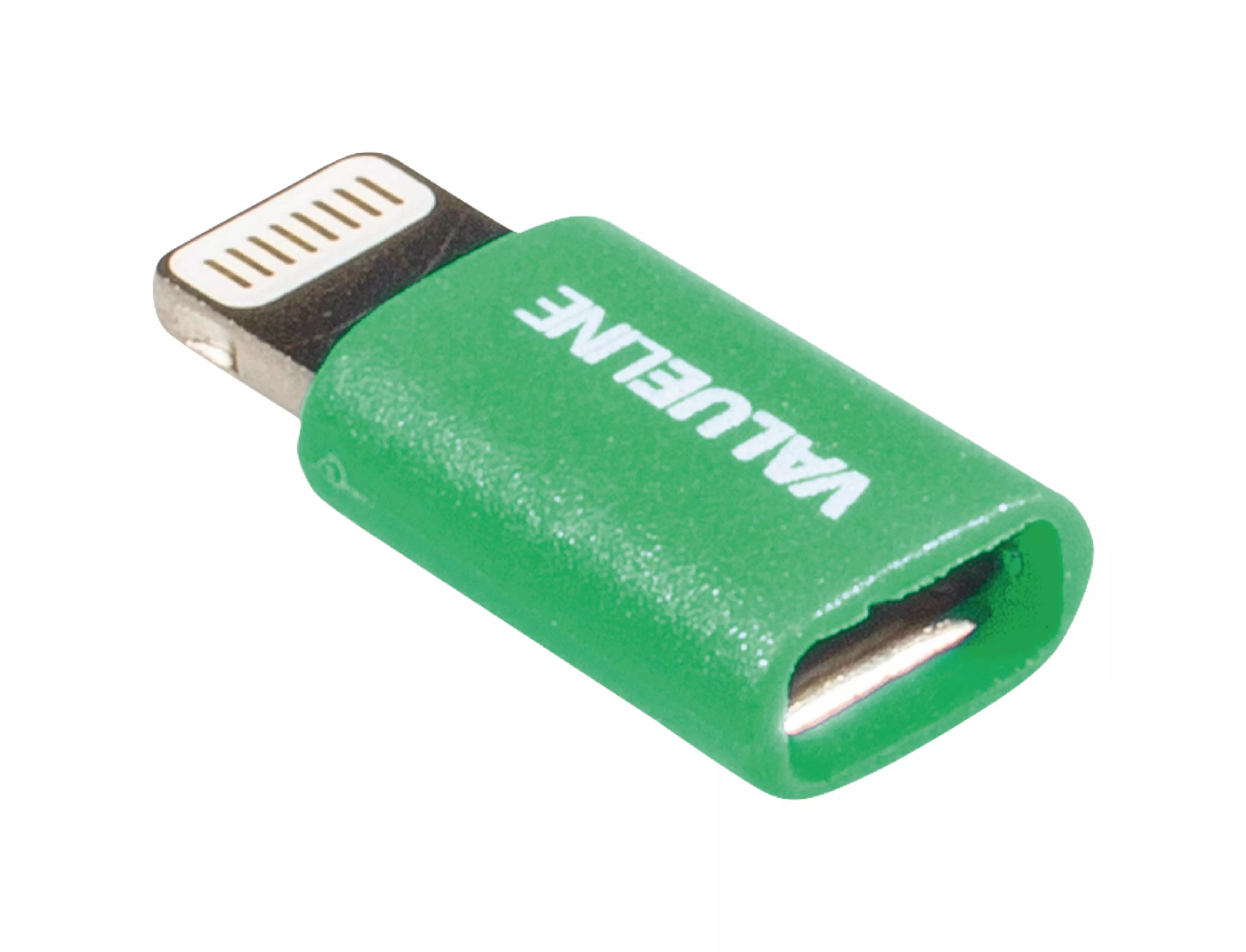 Telefoane-tablete - Adaptor USB Lightning tata - micro USB mama verde Valueline – IoElectronice.ro