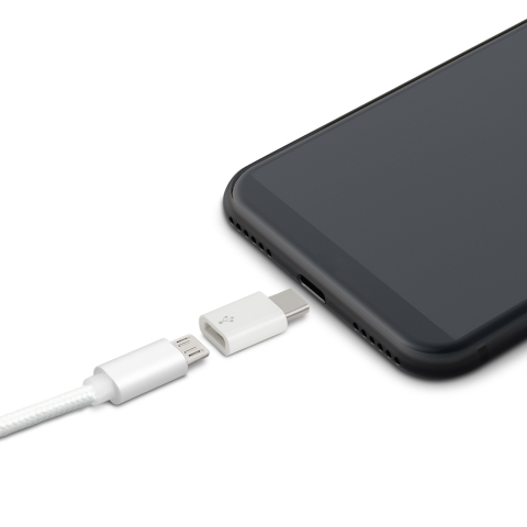 Adaptor USB Type C tata la Micro USB mama alb Delight [1]