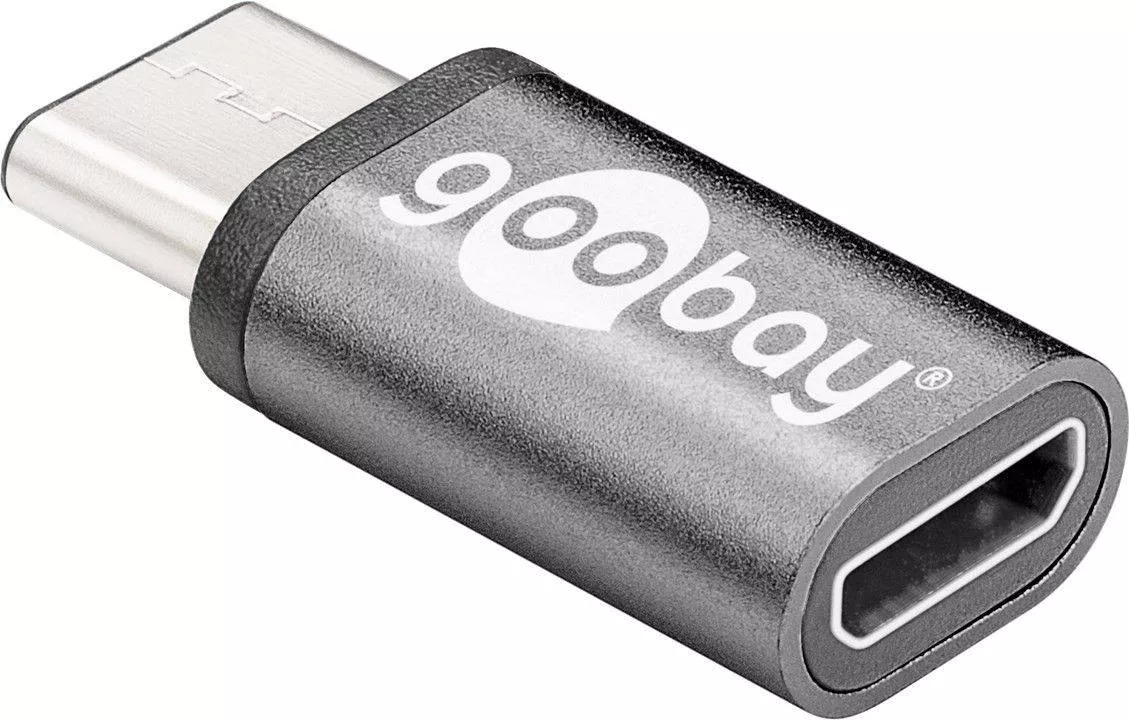 Cabluri telefon-tableta - Adaptor USB Type C tata - micro USB 2.0 Tip B mama negru Goobay – IoElectronice.ro