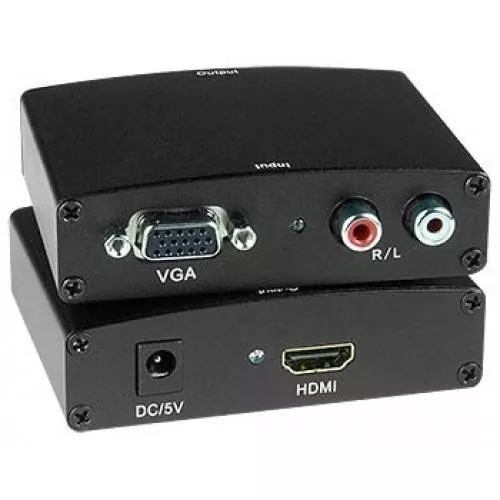 Adaptor VGA la HDMI 1920x1200 cu audio OEM, conector VGA mama la HDMI mama, cablu 24AWG, 24 luni garanție. [1]