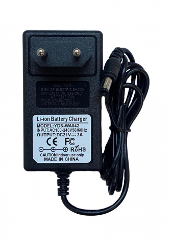 Incarcatoare acumulatori - Alimentator încărcător Li-Ion 21V 2A cu mufă 5.5/2.5mm – Compatibil și fiabil pentru dispozitivele tale