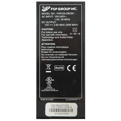 Alimentator rețea 230V 12V 2.9A mufa 5.5/2.5 mm OEM negru [2]