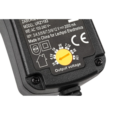 Alimentator stabilizat 2A 24W 12V Kemot cu 6 conectori URZ1183, negru, pentru diverse aplicații electronice [2]