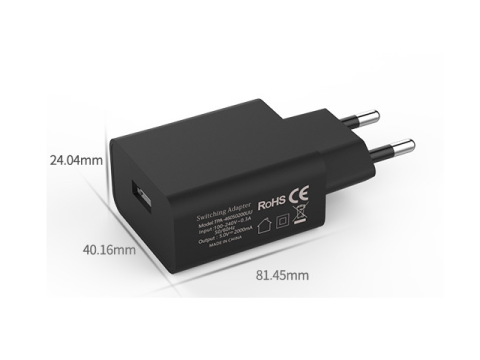 Incarcatoare retea - Alimentator USB 230V la USB A 2A negru – IoElectronice.ro