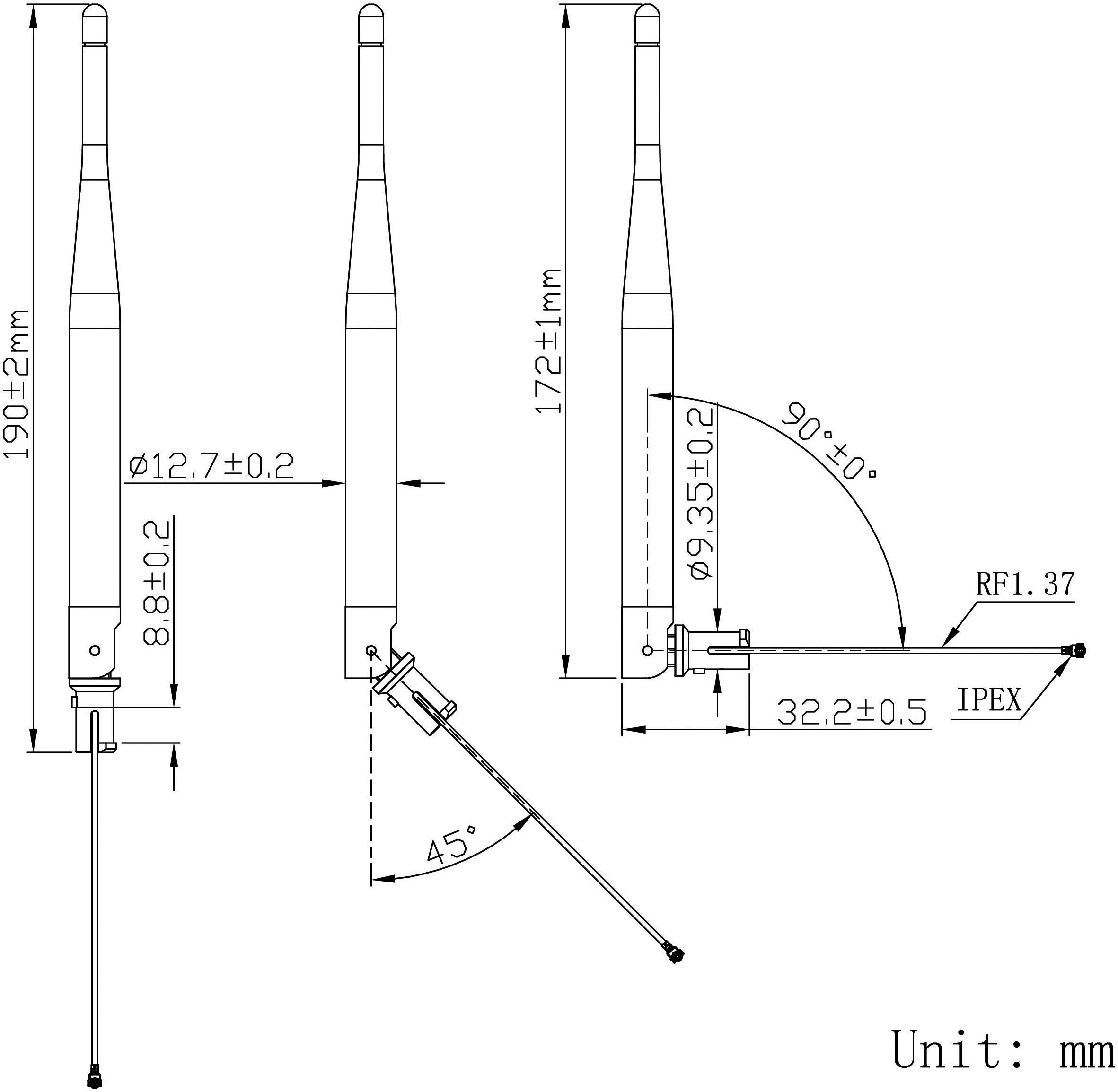 Antena WiFi 5dBi lineare 50, 2400-2483.5MHz, conector RP-SMA, brand SR PASSIVES [2]