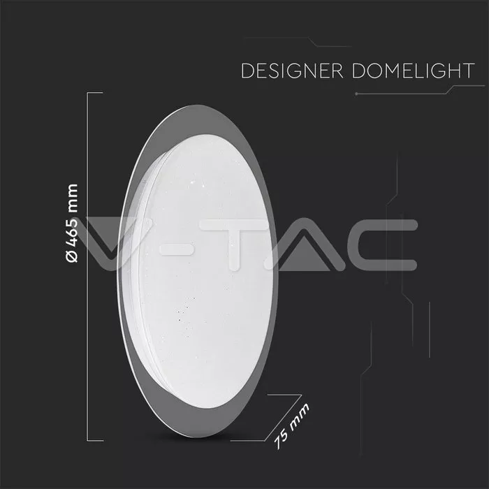 Aplica LED 40W dimabil cu telecomanda 3IN1 V-TAC SKU-14741 alb rece, alb cald, alb mediu, 2800 lumen, 4000K, 6500K, 3000K [1]