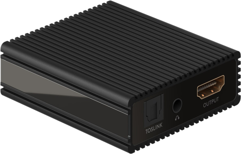 Audio Extractor HDMI 4K 60Hz Goobay 58477, HDMI mama, Toslink, Jack 3.5 mm stereo, suport audio 5.1, Full HD 1920x1080p [1]