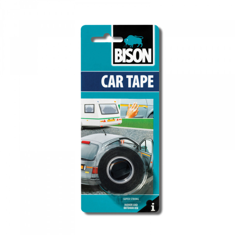 Benzi dublu-adezive - Banda adezivă BISON CAR TAPE dublu-adezivă, rezistentă la UV și intemperii, pentru interior și exterior, 1.5m x 19mm