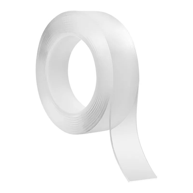 Benzi dublu-adezive - Banda dublu-adezivă reutilizabilă transparentă 30x2mm, 3m, rezistentă la temperaturi și umiditate