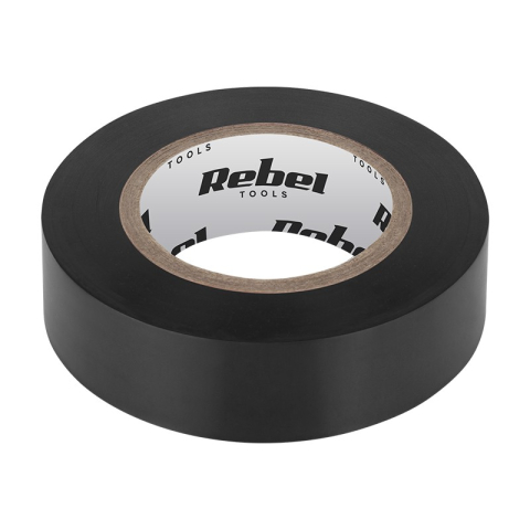 Banda izolatoare - Banda izolatoare neagră REBEL 19mm x 20m, grosime 0.13mm – Soluție eficientă pentru izolări și reparații