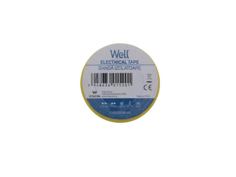 Scule mentenanta - Banda izolatoare 19mm x 20m galben 1buc Well
