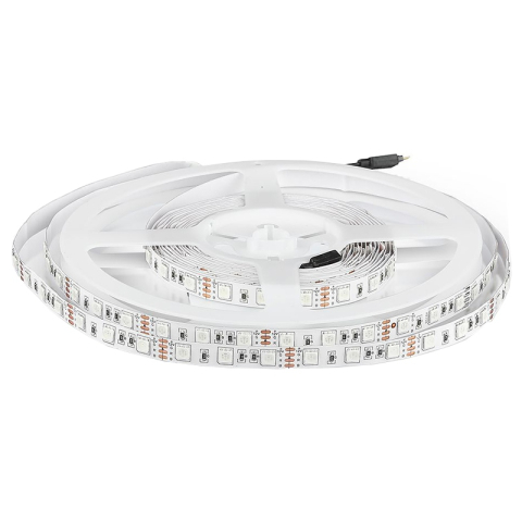 Banda LED - Banda LED 12V SMD5050 60LED/m 7W/m 900lm RGB IP20 5m V-TAC SKU-212120 – IoElectronice.ro