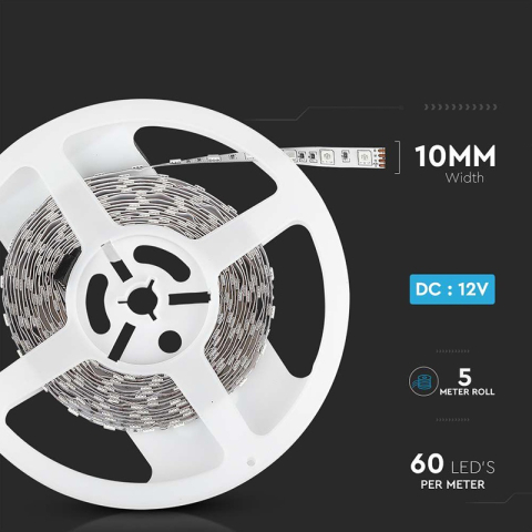 Banda LED 12V SMD5050 60LED/m 7W/m 900lm RGB IP20 5m V-TAC SKU-212120 – IoElectronice.ro [7]