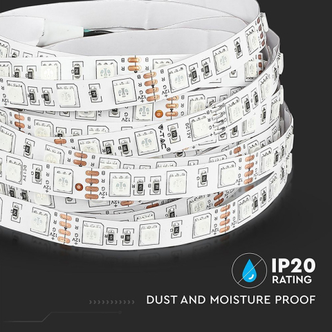 Banda LED 12V SMD5050 60LED/m 7W/m 900lm RGB IP20 5m V-TAC SKU-212120 – IoElectronice.ro [5]