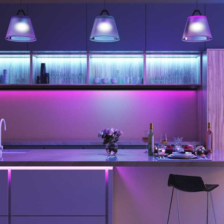 Banda LED 12V SMD5050 RGB 5m V-TAC 900 lumen 7W iluminare decorativă [10]