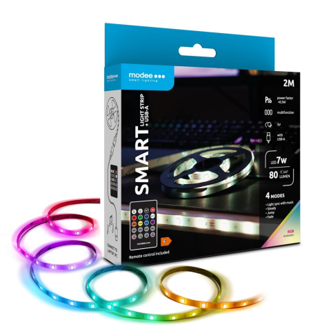 Electrice - Banda LED Smart Modee 7W telecomanda RGB 80lm IP20 2m USB MSL-LS7W2MRGB-R