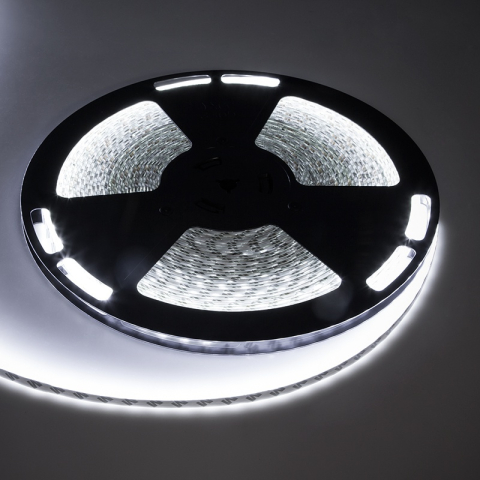 Electrice - Banda LED Alb Rece 6500K 60x5050 SMD, IP65, 12V, 25m, Luminozitate 720lm/m, Eficiență și Durabilitate