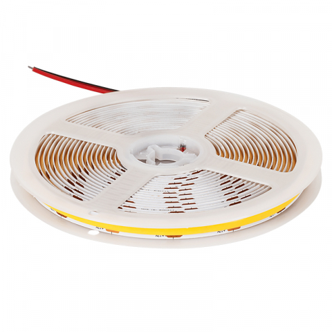 Banda LED COB 3000K Alb Cald 12V, 11W/m, IP65, 5m, Flux 1040lm/m, Temperaturi -20°C +40°C [1]