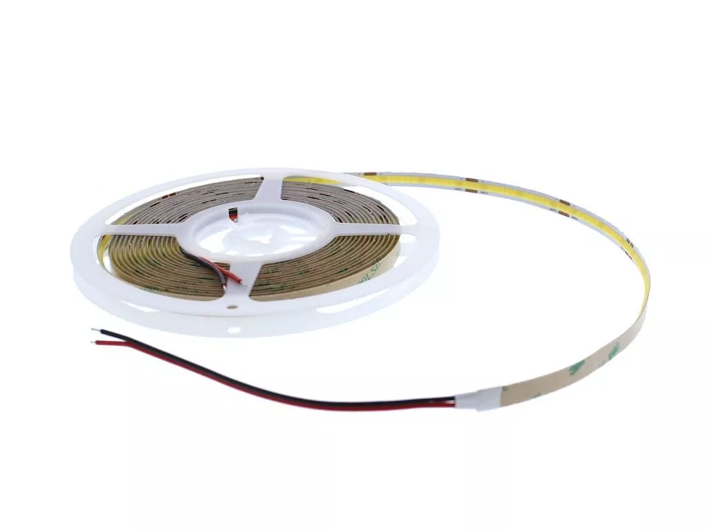 Banda LED - Banda LED COB lumină naturală 4000K 24V 302LED/m 10W/m IP20 5m Well – IoElectronice.ro