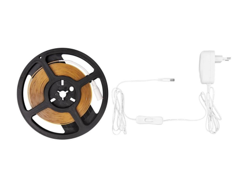 Banda LED - Banda LED COB Well lumina calda 3000K 12V 360 chip/m 5m cu driver 24W – IoElectronice.ro