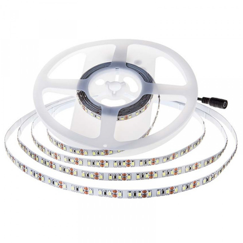 Banda LED - Banda LED SM2835 24V 12W/m 1680lm IP20 – Iluminare Neutru, Eficiență Ridicată, 5M V-tac SKU-212597