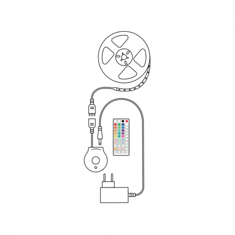 Banda LED Smart Modee 12W cu Senzor de Mișcare, RGB, Telecomandă, 3m, IP20, Iluminare Ambientală Eficientă [1]
