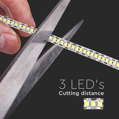Banda LED SMD2835 12V 20W/m 240LED/m 3000K 5M V-TAC SKU-212164 iluminare alb caldă [2]