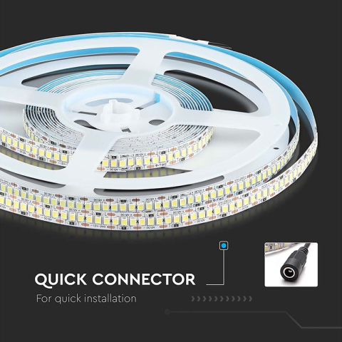 Banda LED SMD2835 12V 20W/m 240LED/m 3000K 5M V-TAC SKU-212164 iluminare alb caldă [6]