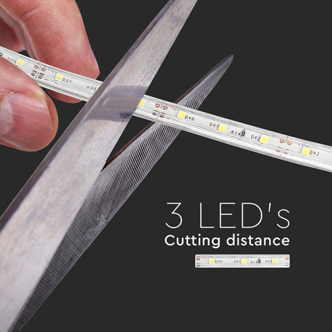 Banda LED SMD3528 12V 3.2W/m 60LED/m 420lm/m albastru IP65 5M V-TAC SKU-212035 [2]