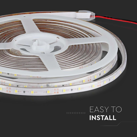 Banda LED SMD3528 12V 3.2W/m 60LED/m 420lm/m albastru IP65 5M V-TAC SKU-212035 [6]