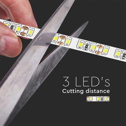 Banda LED SMD3528 12V 8W/m 120LED/m 800lm/m 4000K IP20 5M V-TAC SKU-212042 [1]