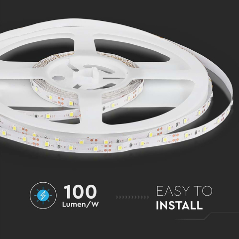 Banda LED SMD3528 roșu IP20 5m V-tac SKU-212015 iluminare decorativă 24 luni garanție [6]