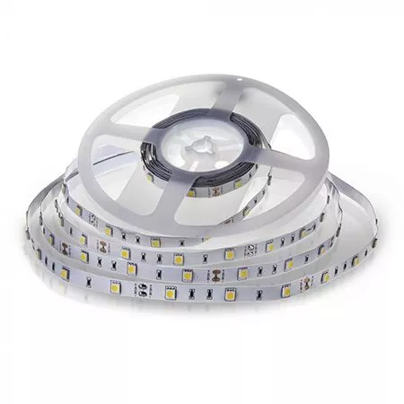 Banda LED - Banda LED SMD5050 4.8W/m 500lm/m 60LED/M 6000K IP20 5m V-TAC – IoElectronice.ro
