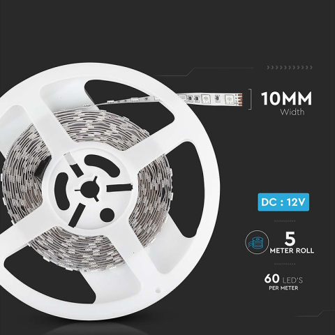 Banda LED SMD5050 60LED/m GALBEN IP20 5m V-tac SKU-212156 – IoElectronice.ro [7]