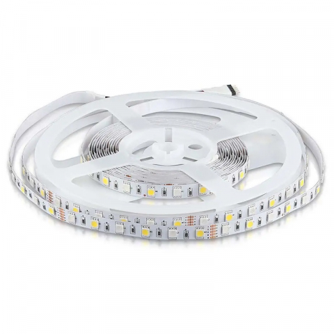 Banda LED - Banda LED RGB SMD5050 60LED/m Alb Rece 6500K, 12V, IP20, 5m – Iluminare versatilă și eficientă pentru interior