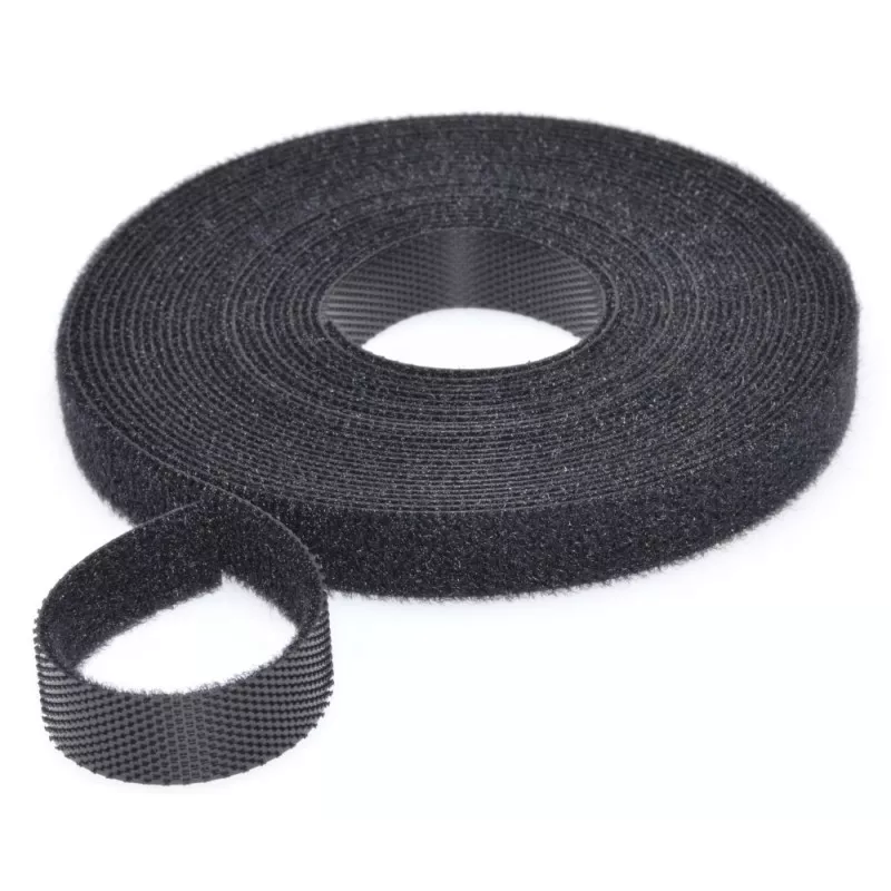 Accesorii birou - VELCRO banda textila cu arici 1cm x 5m negru - IoElectronice.ro