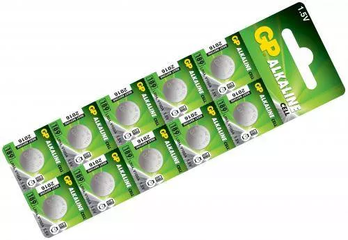 Baterii - Baterie buton alcalina GP AG10 GP189 LR54 LR1130 1.5V 44mAh 11.6X3.05mm 1buc – IoElectronice.ro