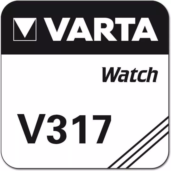Baterie Varta V317 1.55V 8mAh Silver Oxide AG pentru ceasuri, tip oxid de argint, durabilitate crescută [1]