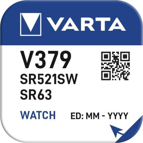 Baterie V379 Varta Silver Oxide 1.5V tip AG, ideală pentru ceasuri și dispozitive mici [1]