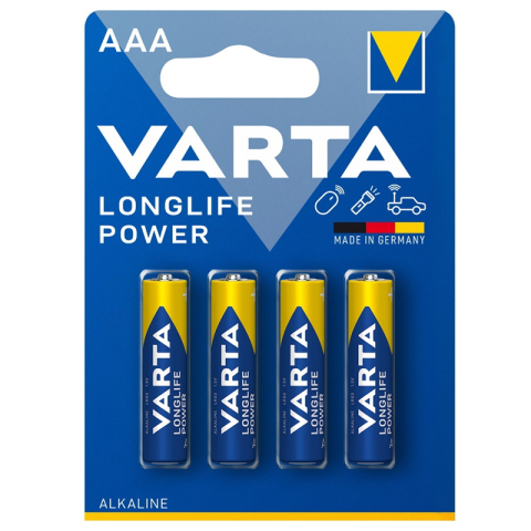 Baterii - Baterii alcaline LR3 AAA Varta LongLife Power 4buc/blister 4903/4B – IoElectronice.ro