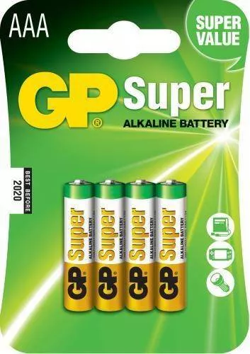 Electrice - Baterii alcaline R3 AAA 4buc/blister Super GP