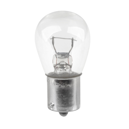 Accesorii Auto - Bec auto BA15S 12V 21W Rebel ZAR0167, incandescent, soclu S25, lumină alb caldă, 21W, tip auto