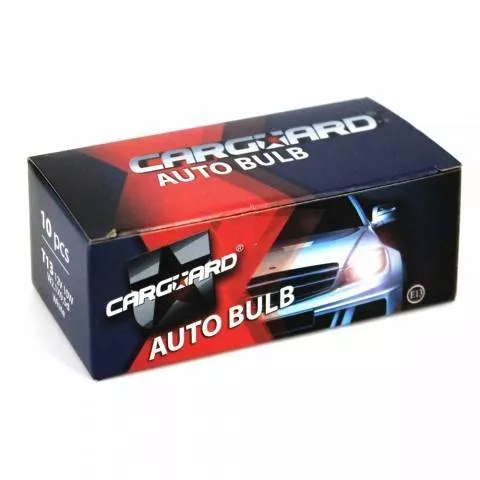 Bec auto T13 W2.1x9.5D 12V 10W Carguard, incandescent, alb cald, soclu T13, putere 10W. [1]
