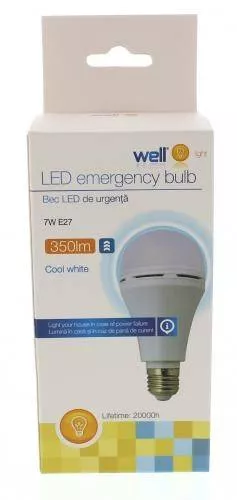 Bec LED A60 E27 7W 230V lumina rece Well, 24 luni garanție, eficiență energetică, iluminat interior [1]