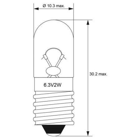 Bec incandescent E10 24V 0.085A Goobay L-3456-IND [1]