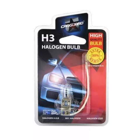 Bec halogen H3 55W 12V alb cald Carguard +30% intensitate luminoasă [2]