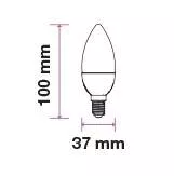 Bec LED 5.5W E14 P45 3000K alb cald lumanare 470lm CHIP SAMSUNG V-TAC - IoElectronice.ro [1]