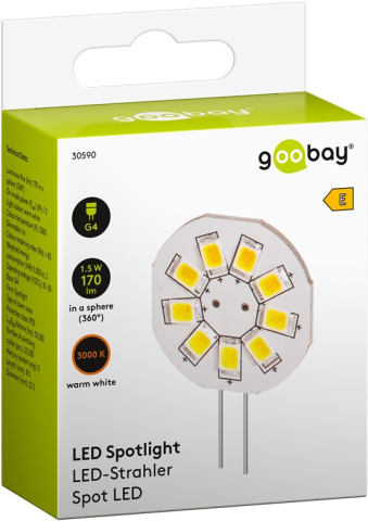 Bec LED G4 1.5W 12V alb cald 3000K 150lm Goobay 30590 – IoElectronice.ro [2]